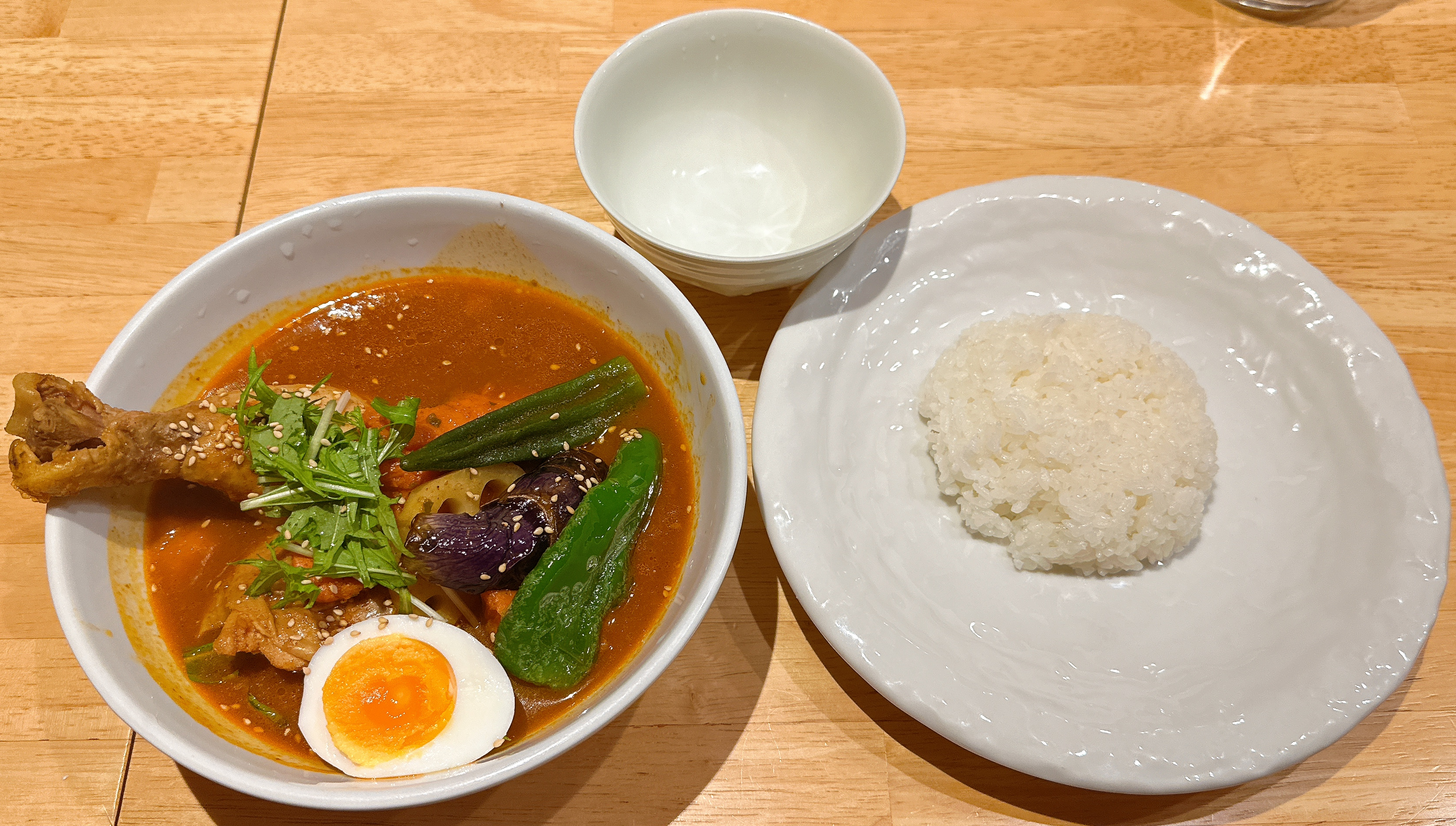 高田馬場で煮込まれ具材を楽しむ東京スープカレー！札幌から進出 SHANTi 高田馬場店 チキンと野菜のスープカリー ライスSS